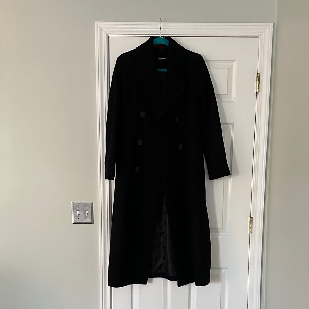 Black Double-Breasted Coat